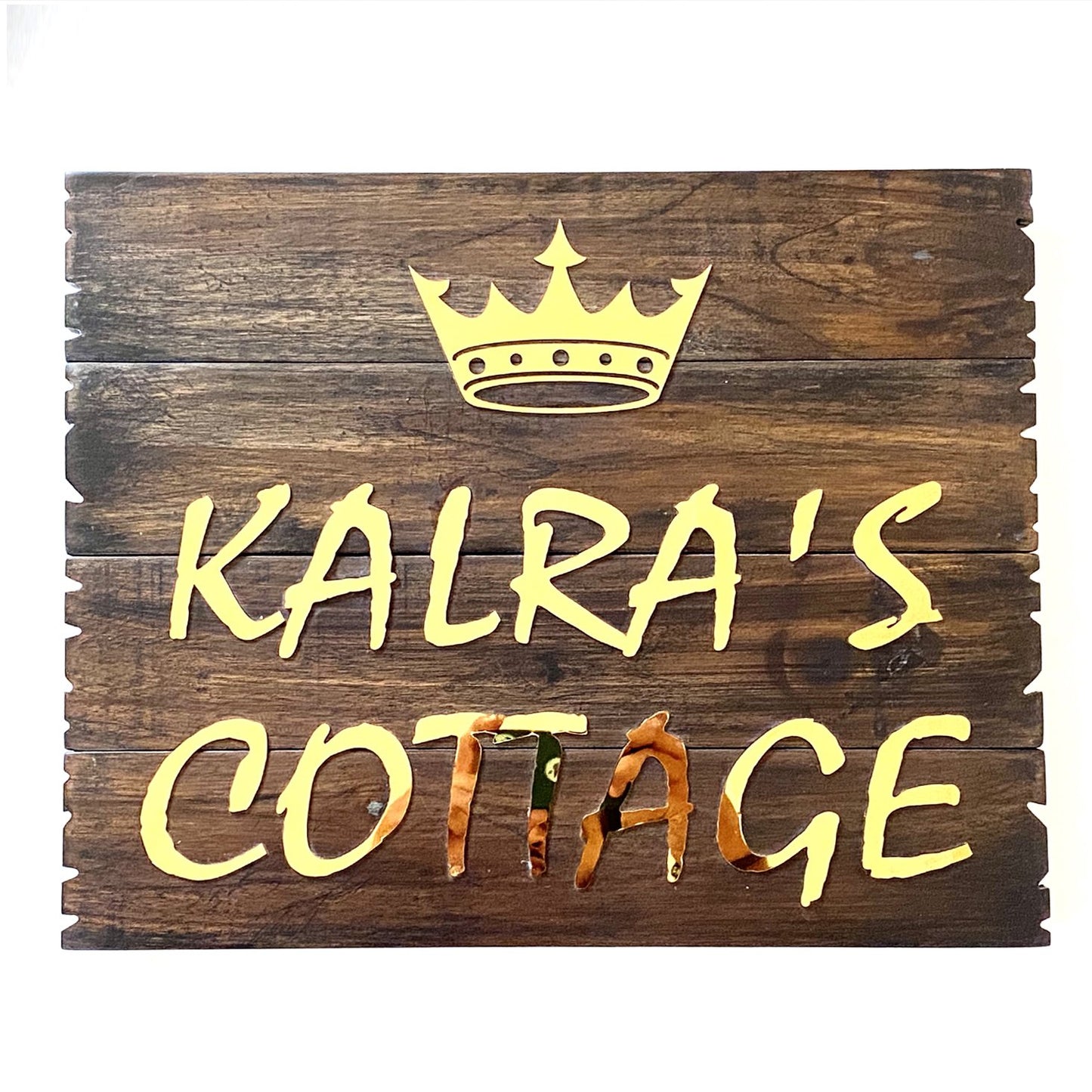 Rustic Wooden Name Plate