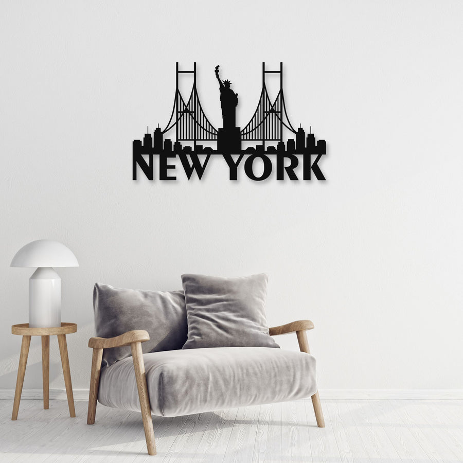 New York Abstract Metal Wall Art