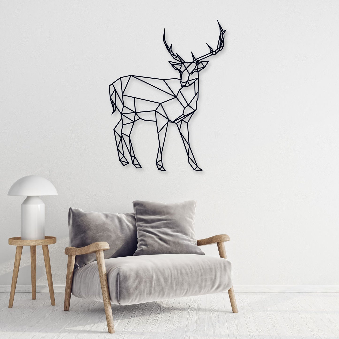 Reindeer Abstract Metal Wall Art