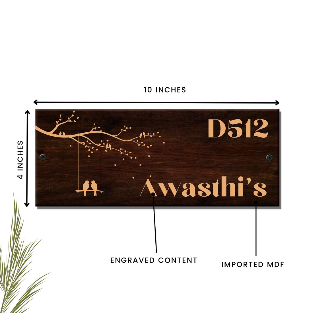 Welcome To Our Nest Wooden Nameplate - Customized Nameplates for Home Online
