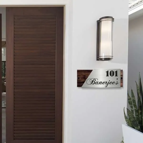 Classic Engraved Name Plate - Name Plate Design for Home