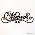 Elegant Black Mild Steel Name Plate - Home Name Plate Design - Stainless Steel