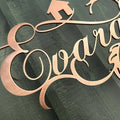 Rose Gold Leaf Cutout MS Name Plate