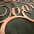 Rose Gold Leaf Cutout MS Name Plate