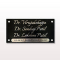 Plain & Professional Stainless Steel - Doctor Name Plate