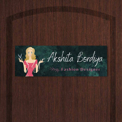 Fashion Designer Printed Name Plate