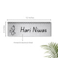 Silver Brushed Metal Printed Door Name Plate
