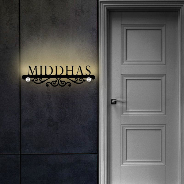 MS Lasercut LED Name Plate