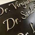 Plain & Professional Stainless Steel - Doctor Name Plate