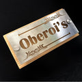 Classic Pinewood & SS name Plate - Customized Nameplates for Home Online