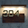 Urban Block Luxury Teak Wood Nameplate