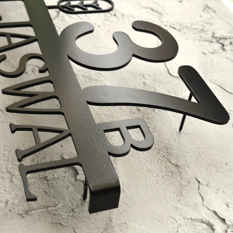 Minimilist & Appealing MS House Name Plate