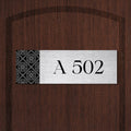 Silver Brushed Metal Printed Flat Number