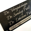 Plain & Professional Stainless Steel - Doctor Name Plate