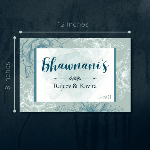 Alluring Floral Printed Name Plate