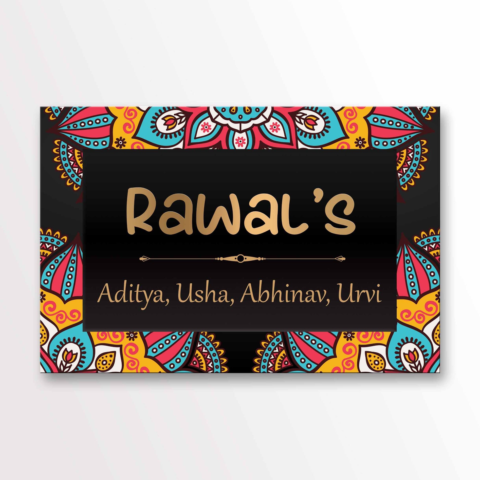 Mandela Retro Theme Printed Name Plate