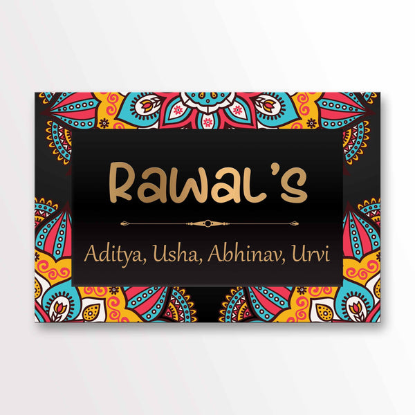 Mandela Retro Theme Printed Name Plate