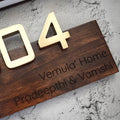 Urban Block Luxury Teak Wood Nameplate