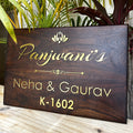 Teak Wood Nameplate