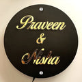 Name Plate - Round LED - Home Name Plate Design