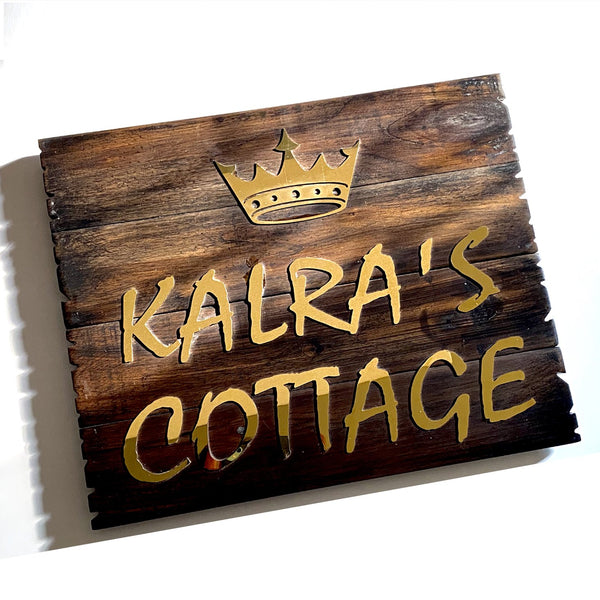 Rustic Wooden Name Plate