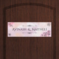 Floral Printed Door Name Plate