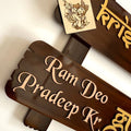 Teak Wood Name Plate - Customized Nameplates for Home Online