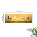 Printed Golden Brushed Home Name plate