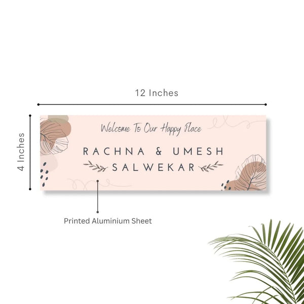 Happy Place Printed Name Plate