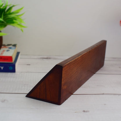 Aesthetic Teak Wood Desk Name Plate (Gold) - Corporate Office Nameplates