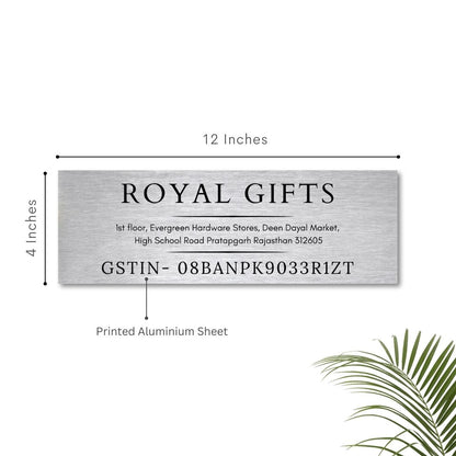 Silver Brushed GST Nameplate