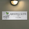 Shree Krishna Printed Metal Nameplate