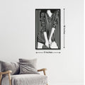 Stripped Women Metal Wall Art