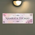 Floral Printed Door Name Plate