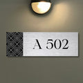 Silver Brushed Metal Printed Flat Number