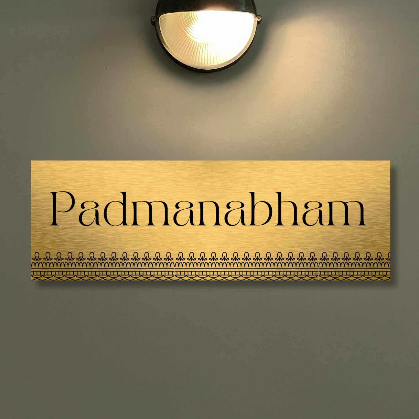 Printed Golden Brushed Home Name plate