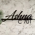 Stygian Mild Steel LED Name Plate for Home