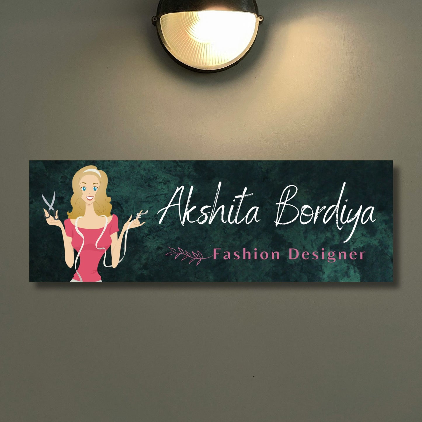 Fashion Designer Printed Name Plate
