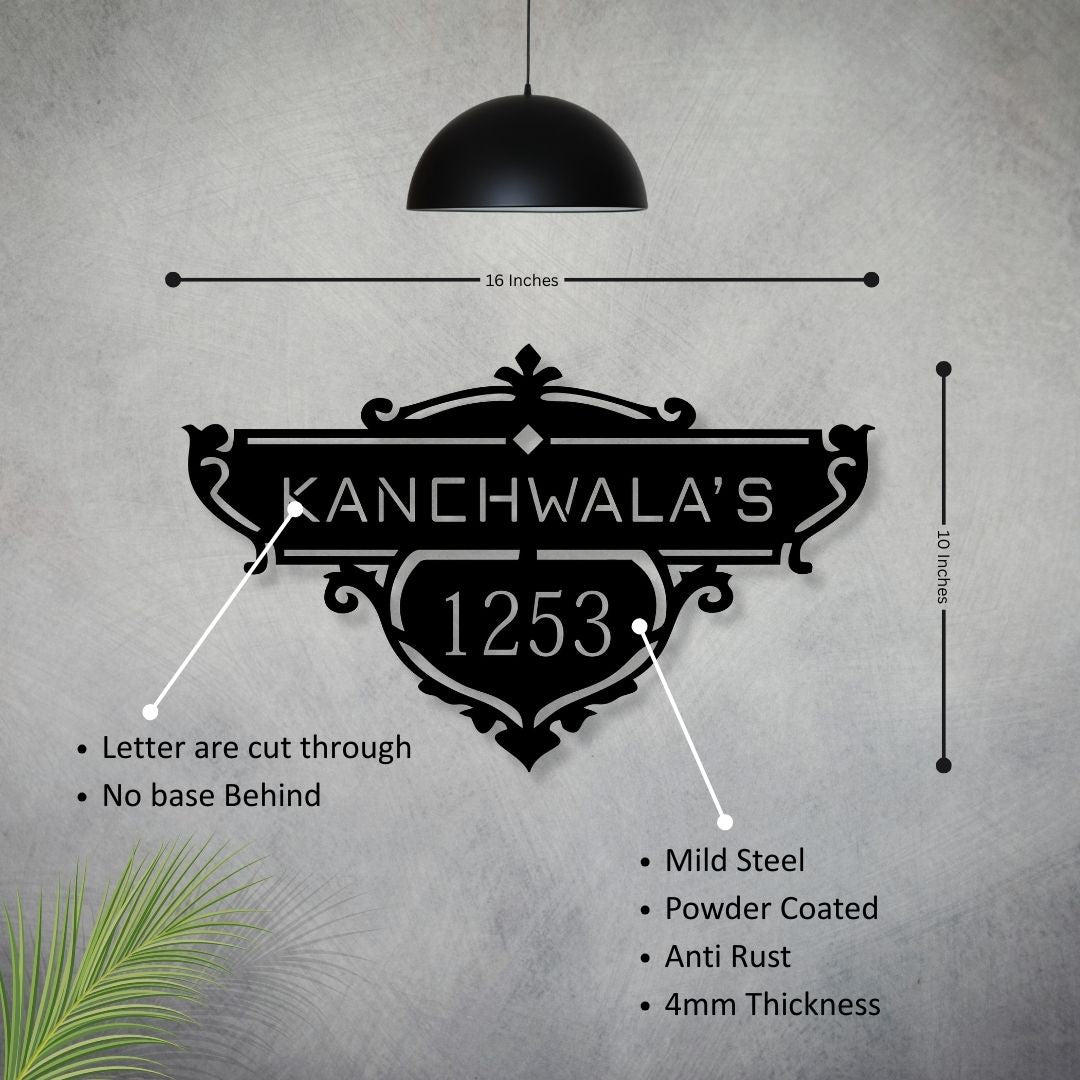 Retro Maharaja MS Lasercut Name Plate