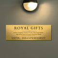 Golden Brushed GST Nameplate