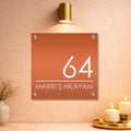 Metal Name Plate - Copper Metallic - Home Name Plate Design