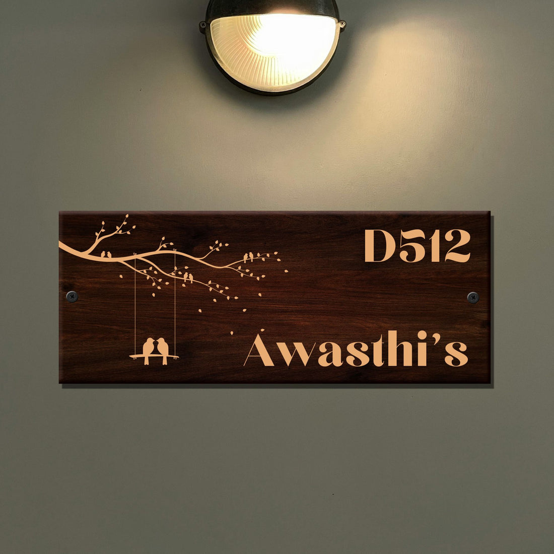 Welcome To Our Nest Wooden Nameplate - Customized Nameplates for Home Online