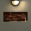 Dark Brown Wooden Engraved Couple Name Plate – Customized Nameplates For Home Online