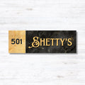Black Marble Printed Metal Nameplate