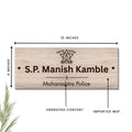 Wooden Engraved Police Name Plate - Customized Nameplates for Home Online