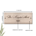 Wooden Engraved Doctor Name Plate - Customized Nameplates for Home Online