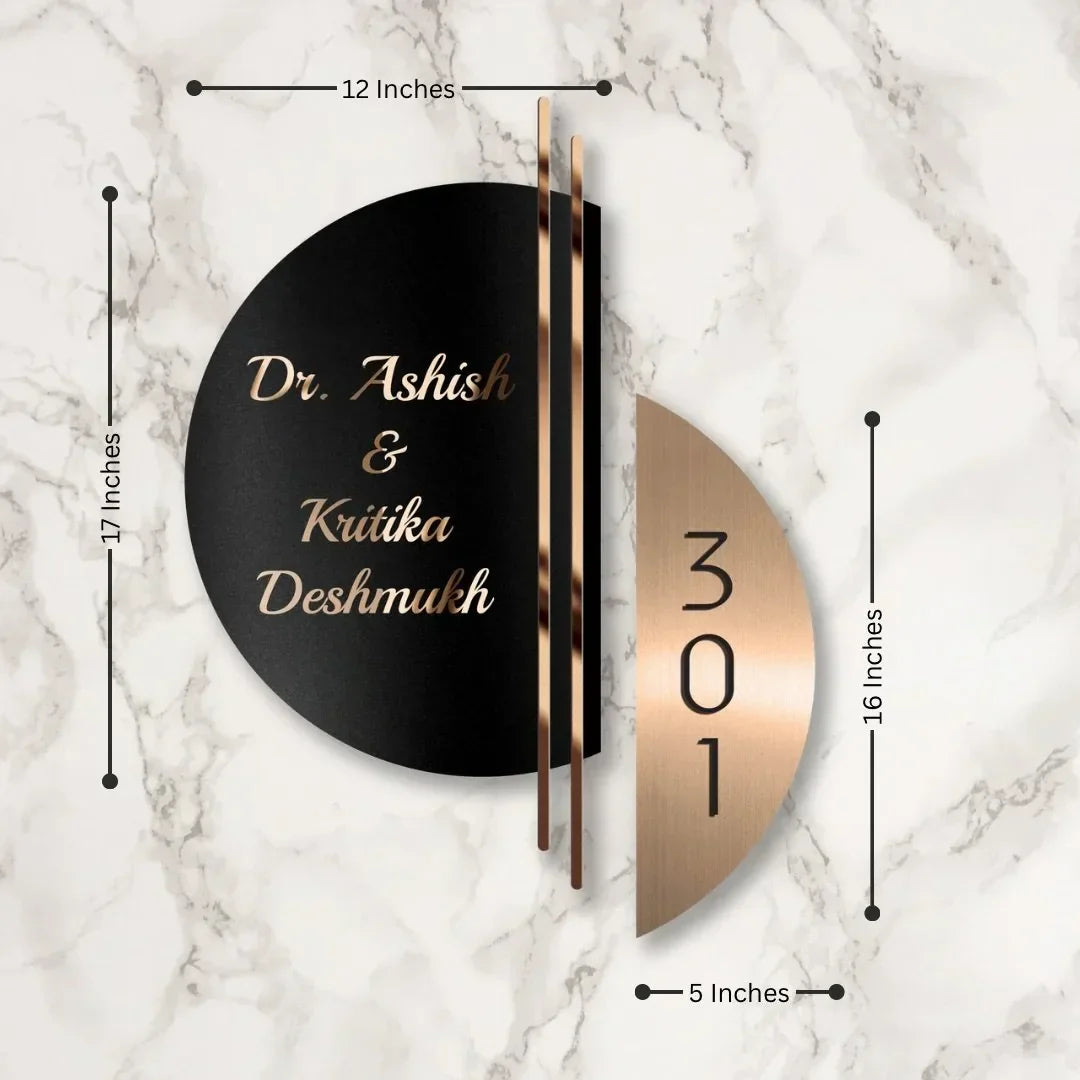 Imperial & Majestic Rose Gold Name Plate