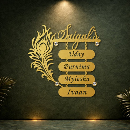Personalised Morpankh Family MS Name Plate