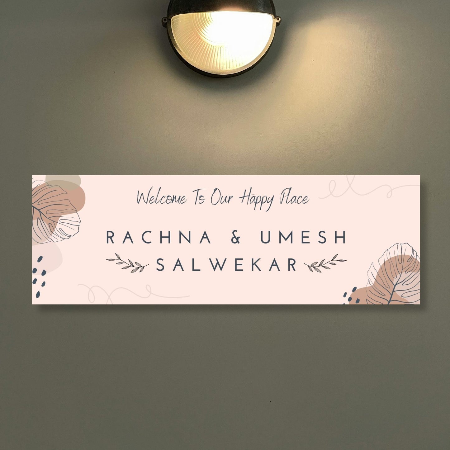 Happy Place Printed Name Plate
