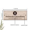 Wooden Engraved Advocate Name Plate - Customized Nameplates for Home Online